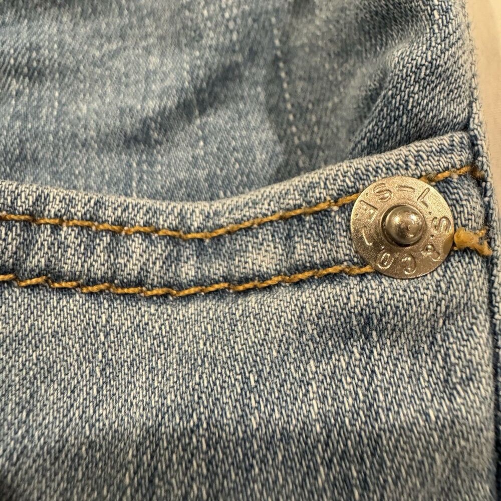 Levi's Y2K Vintage Mile High Skinny Jeans Light Blue Womens 30 Button Front EUC - Picture 9 of 16